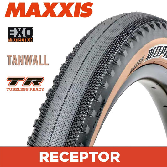 Maxxis Receptor 650X47B 120TPI EXO/TR Tanwall Folding Gravel Tyre / 27.5 X 1.85