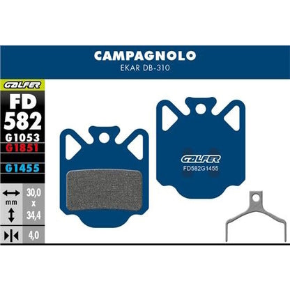Galfer FD582 Campagnolo DB310/410 G1455 Road Disc Brake Pads