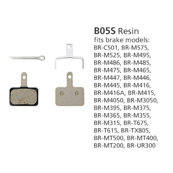 SHIMANO BR-MT400 Disc Brake Pad Resin B05S (1 Pair)