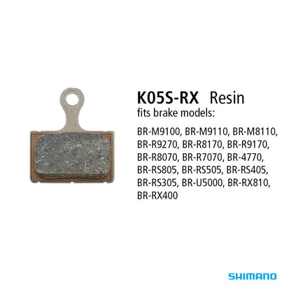Shimano K05S-RX Brake Pads w/Spring (Fits 11/12 Speed Dura-Ace, Ultegra & 105)