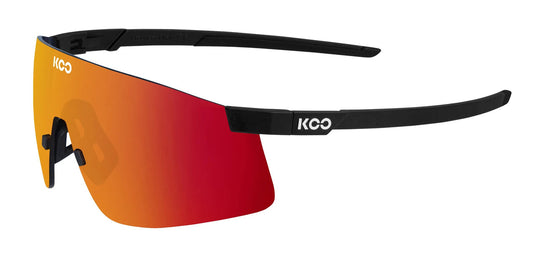 KOO Nova Black Matt Sunglasses - Red Mirror Lens