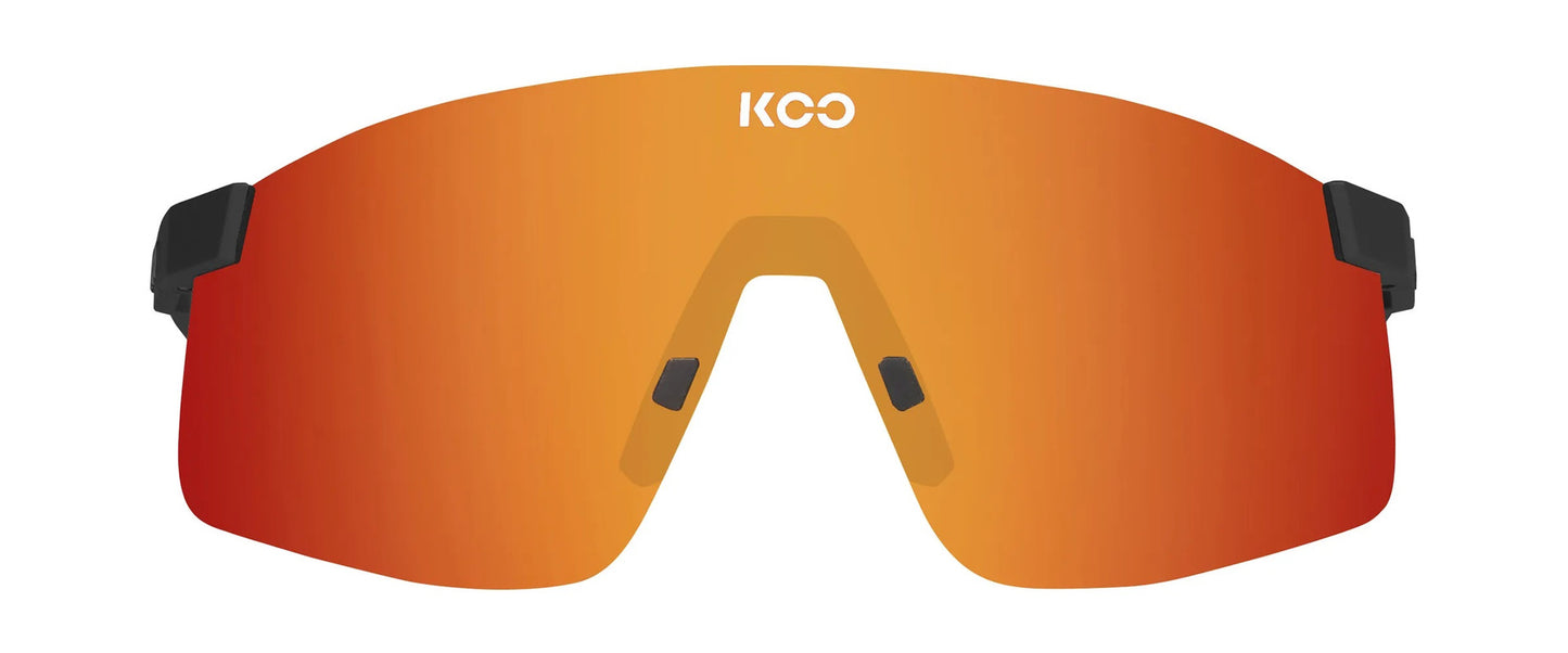 KOO Nova Black Matt Sunglasses - Red Mirror Lens