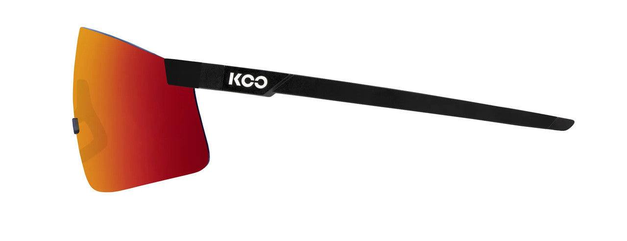 KOO Nova Black Matt Sunglasses - Red Mirror Lens