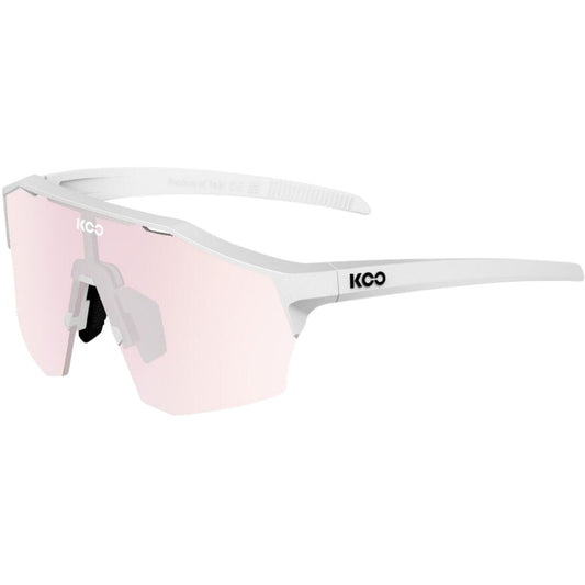 KOO Alibi White Matt Sunglasses - Fuchsia Photochromic Lens