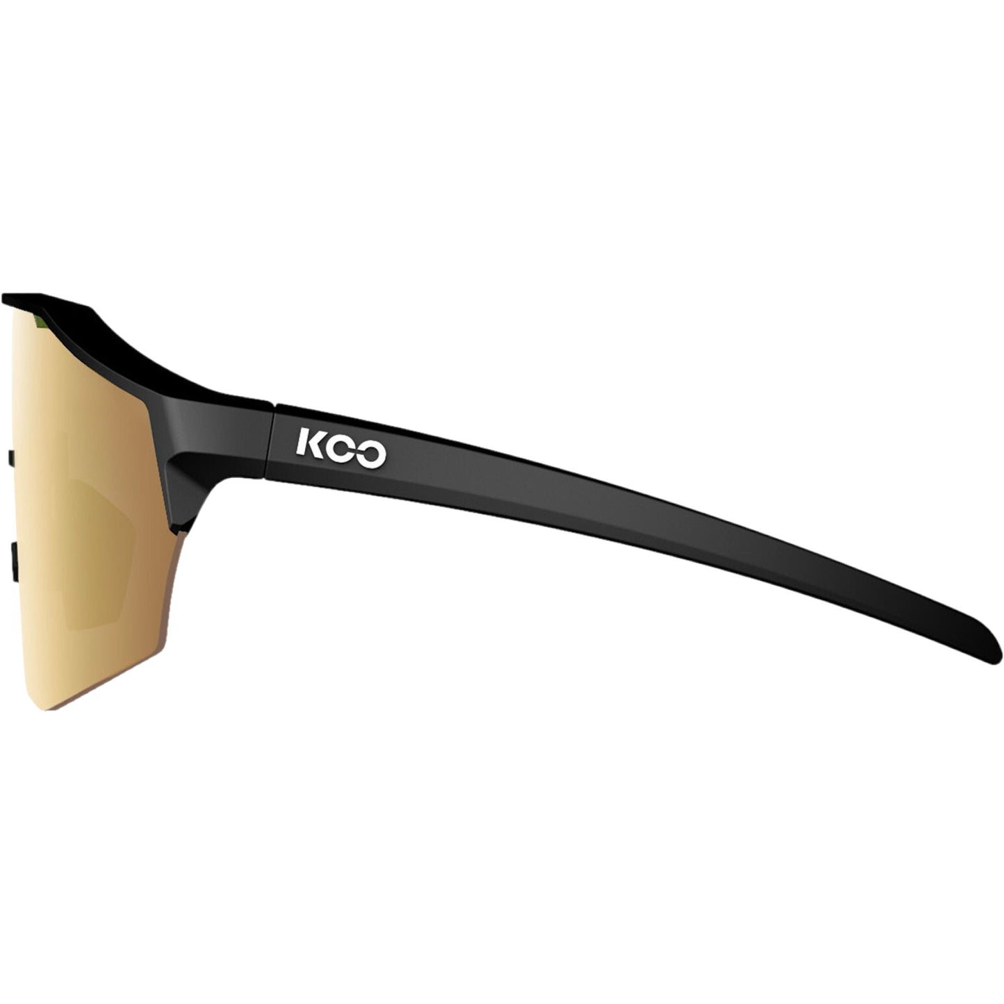 KOO Alibi Black Matt Sunglasses - Gold Mirror Lens