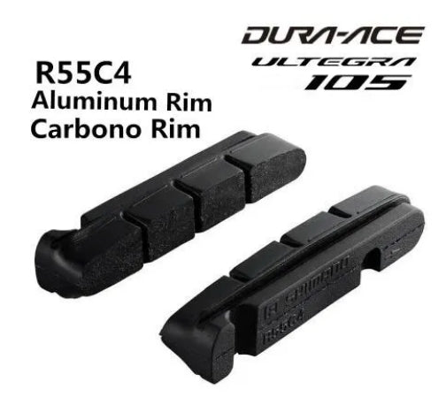 SHIMANO- R55C4 Brake Pads Shoes/ Dura-Ace Ultegra Shimano 105 Road Bike Rims (1 Pair)