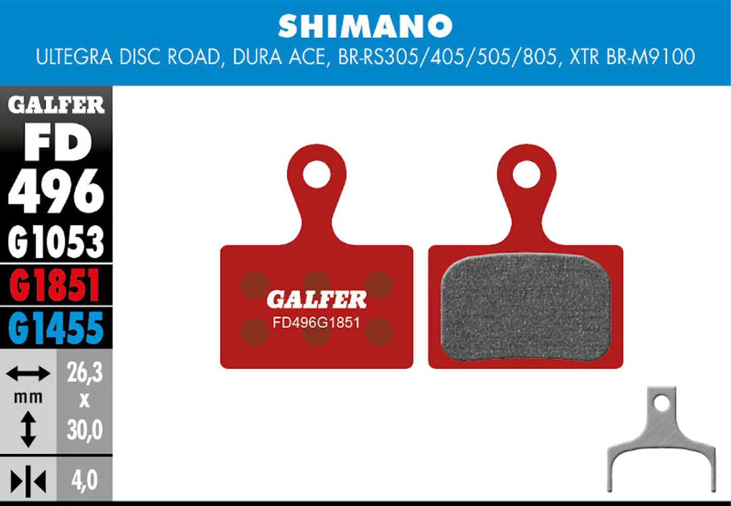 Galfer Bike FD496 Shimano Advanced Disc Brake Pads