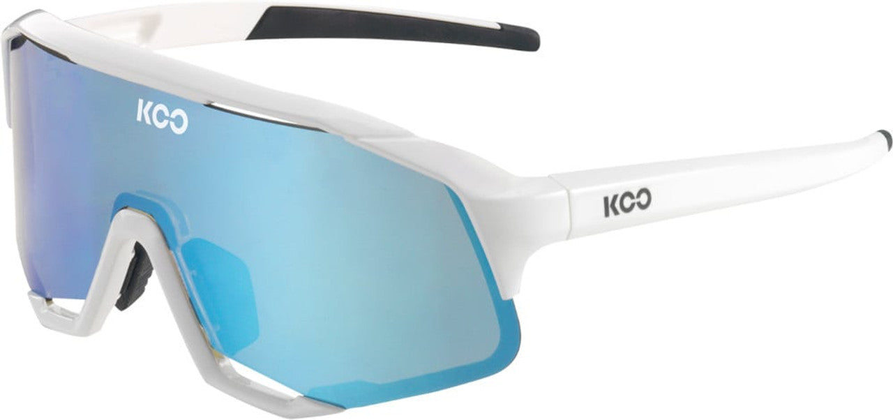 KOO Demos White Sunglasses - Turquoise Lens